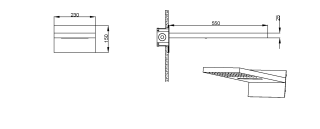 Верхний душ Boheme Fusion 419-2-BRB с каскадом брашированная бронза